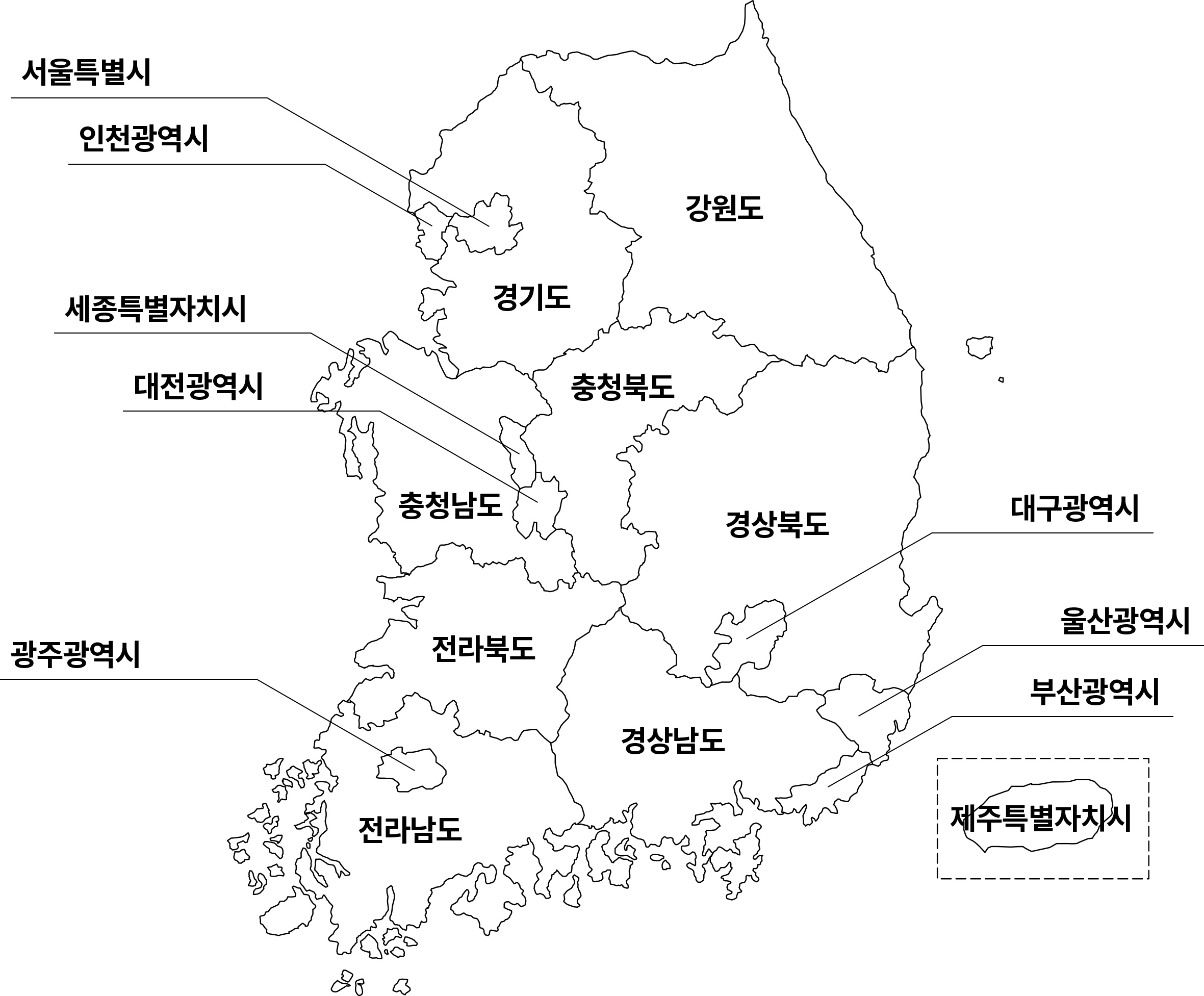 한국지도